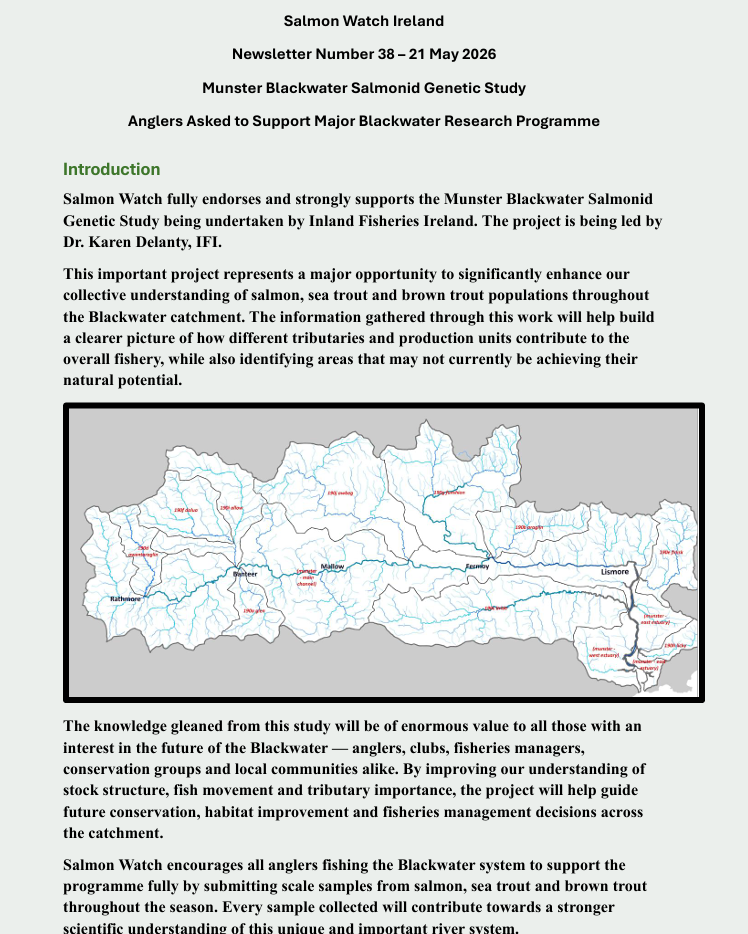Newsletter Number 38 – Blackwater Genetic Study